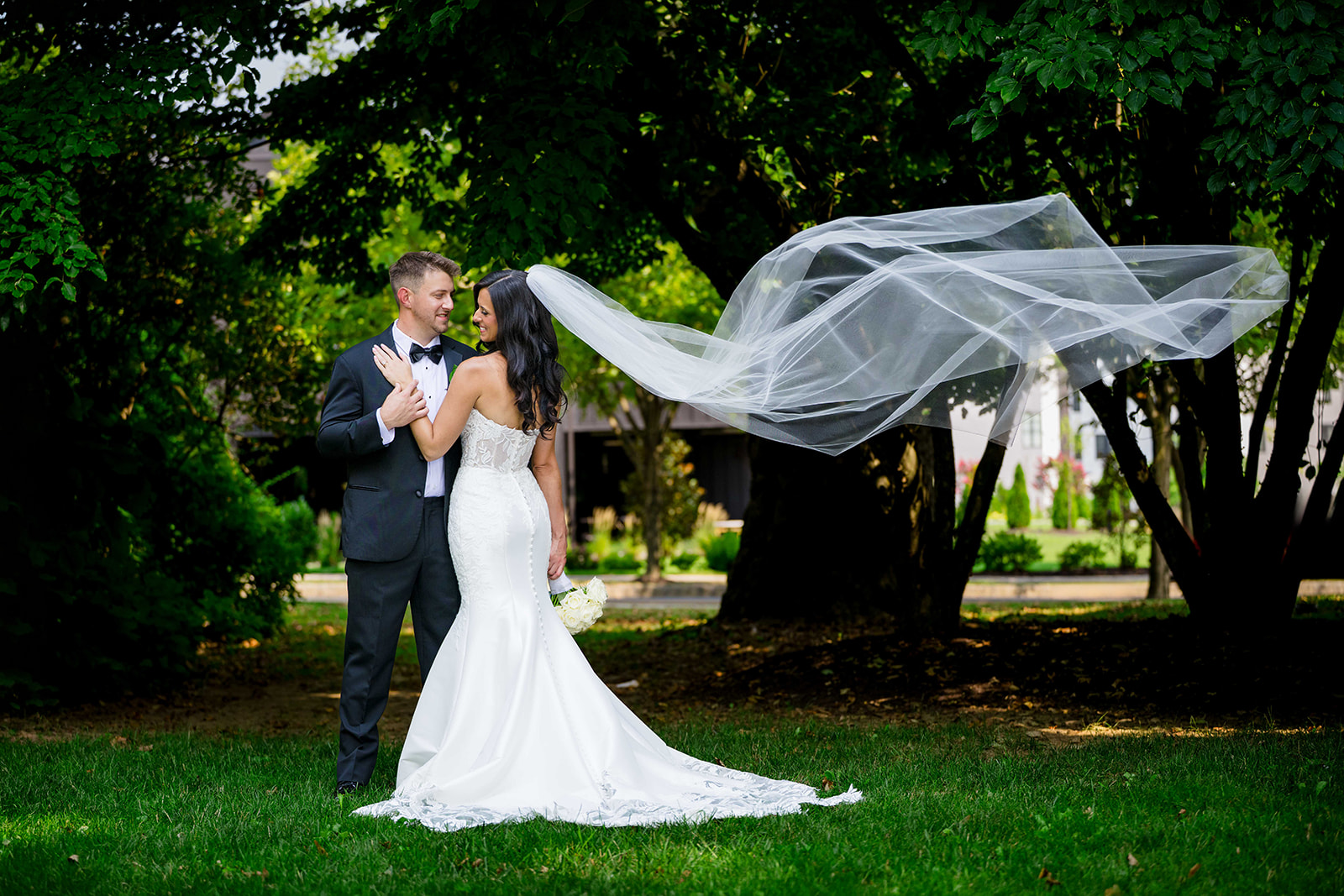 bride and groom photo at the ellis preserve